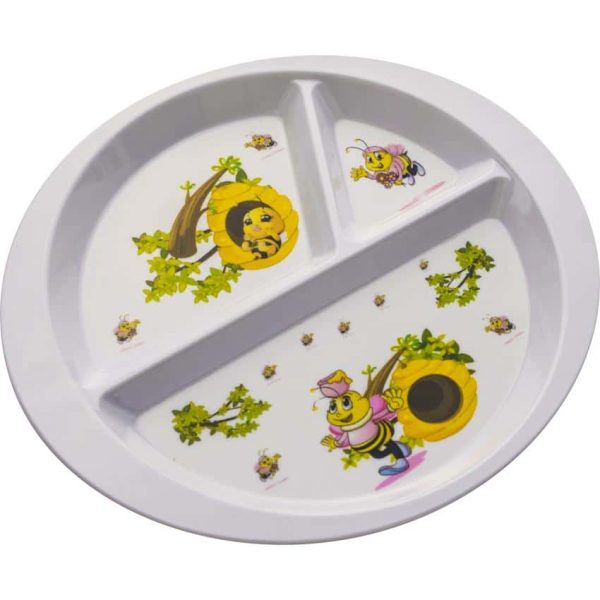 2939-Piring-Bayi-Sekat-Motif-Glori-Melamine Piring Bayi Sekat Motif